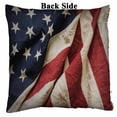 thumbnail image 2 of PKQWTM Old American Flag Memorial Day 4Th July Dependence Day Reversible Mermaid Cushion Cover Home Decor Sequin Pillow Case Size 18x18 inches, 2 of 2