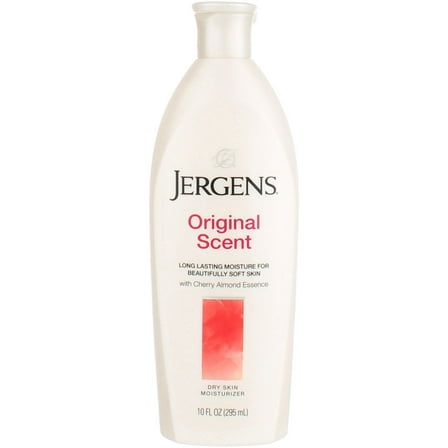 Jergens Original Scent Dry Skin Moisturizer with Cherry Almond Essence 10 oz (Pack of 2)
