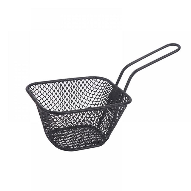MesaSe Mini Fry Baskets Stainless Steel Square Fryer Basket French Fries Basket Kitchen Frying Basket for Chips Onion Rings Chicken Nugget Popcorn