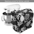 thumbnail image 2 of Floral Stand Mixer Cover, Classic Style Contoured Poppy Bloom Bouquets Medieval Shabby Pattern, Kitchen Appliance Organizer Bag Cover with Pockets, 5 Quarts, Charcoal Grey and White, by Ambesonne, 2 of 4
