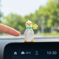 thumbnail image 5 of Cute White Duck Car Dashboard Ornament Resin Figurine Auto Center Console Screen Decor, Adorable Vehicle Interior Desktop Display Decoration, 5 of 8