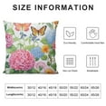 thumbnail image 6 of HENGT  Square Throw Pillow Covers Beautiful Floral Butterfly Flowers Design Pillow Cases Decorative for Home Bedroom Sofa Pillowcases Standard 2pcs, 6 of 6