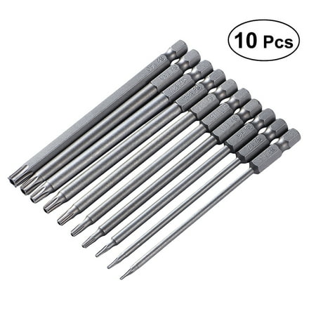 

10 Pcs Torx Head Screw Driver Bit Word Screwdriver Magnetic Steel Torx Head Screwdriver Drill Set Bits