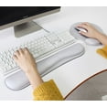 thumbnail image 2 of Ergonomic Keyboard Mouse Pad Wrist Support Set - Anti-Slip Keyboard Mice Mat Wrist Rest for Laptop/Computer Gaming/Office - Durable & Comfortable for Easy Typing & Pain Relief(Gray), 2 of 7