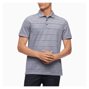 Calvin Klein Liquid Touch Jacquard Stripe Polo Shirt Size S