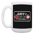 thumbnail image 2 of ThisWear Classic Gamer Game Pad Any% Fast As Possible Retro Game Controller 15oz Coffee Mug Black, 2 of 4