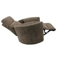 thumbnail image 6 of Maklaine Polyester Power Swivel Glider Recliner in Brown Finish, 6 of 7