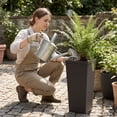 thumbnail image 2 of Homall 24" Tall Plastic Planter Set of 2 with Inside Pots, Drainages, for Outdoor and Indoor, 2 of 7
