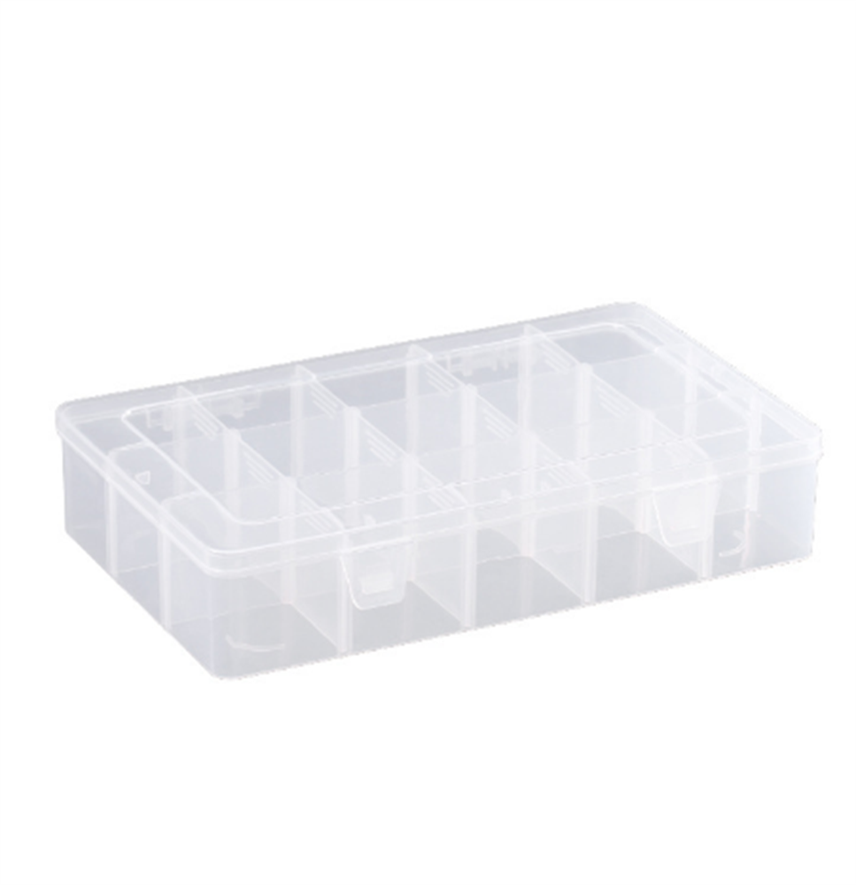 2piece 15mesh plastic storage box with adjustable divider for paper
