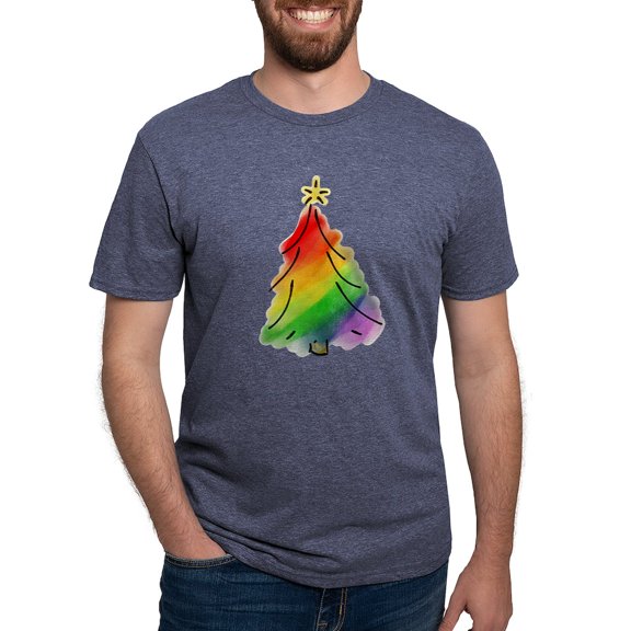 CafePress - Rainbowtree Copy Mens Tri Blend T Shirt - Mens Tri-blend T-Shirt