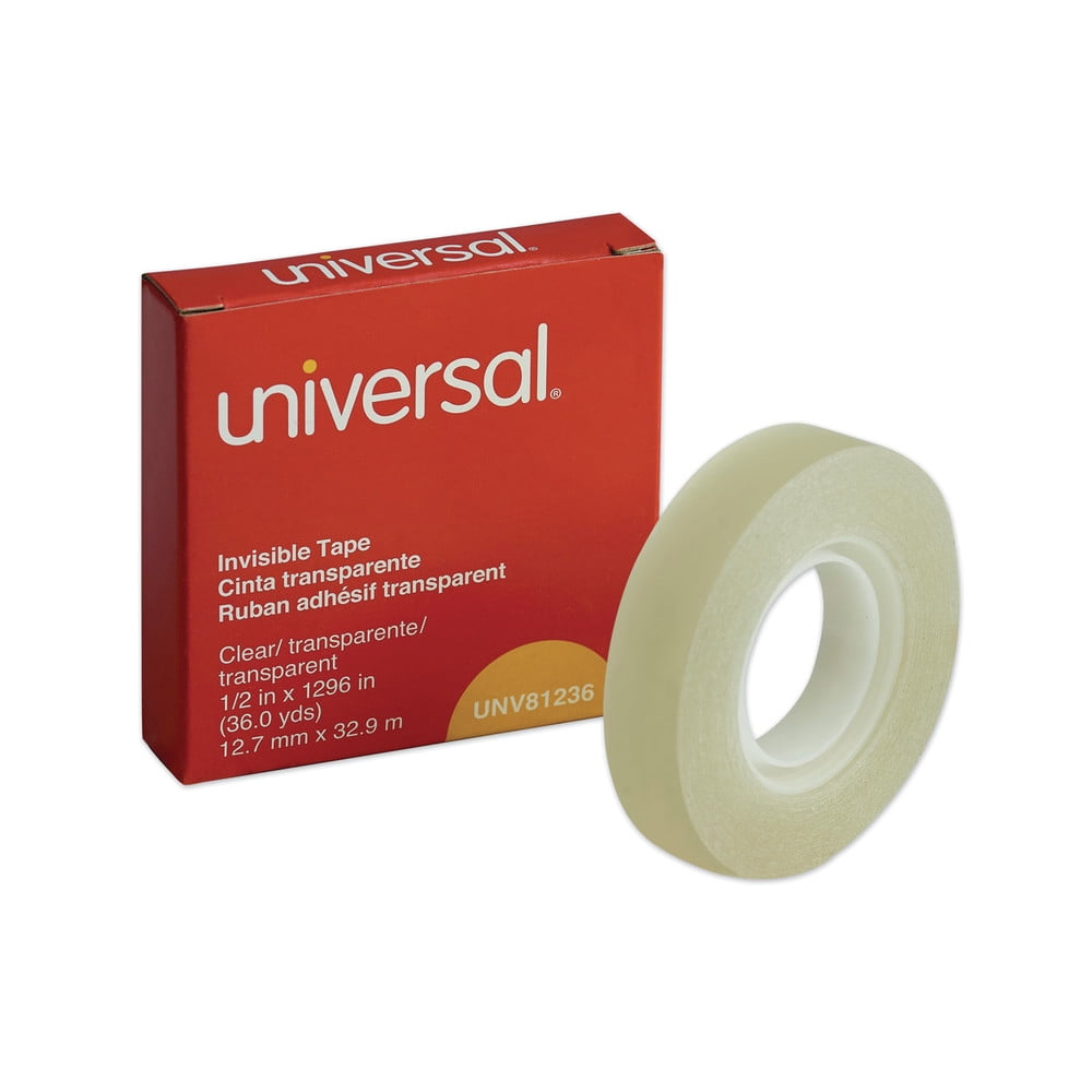 Clear 3/4" x 1296" Universal Invisible Tape 12pk. 1" Core 