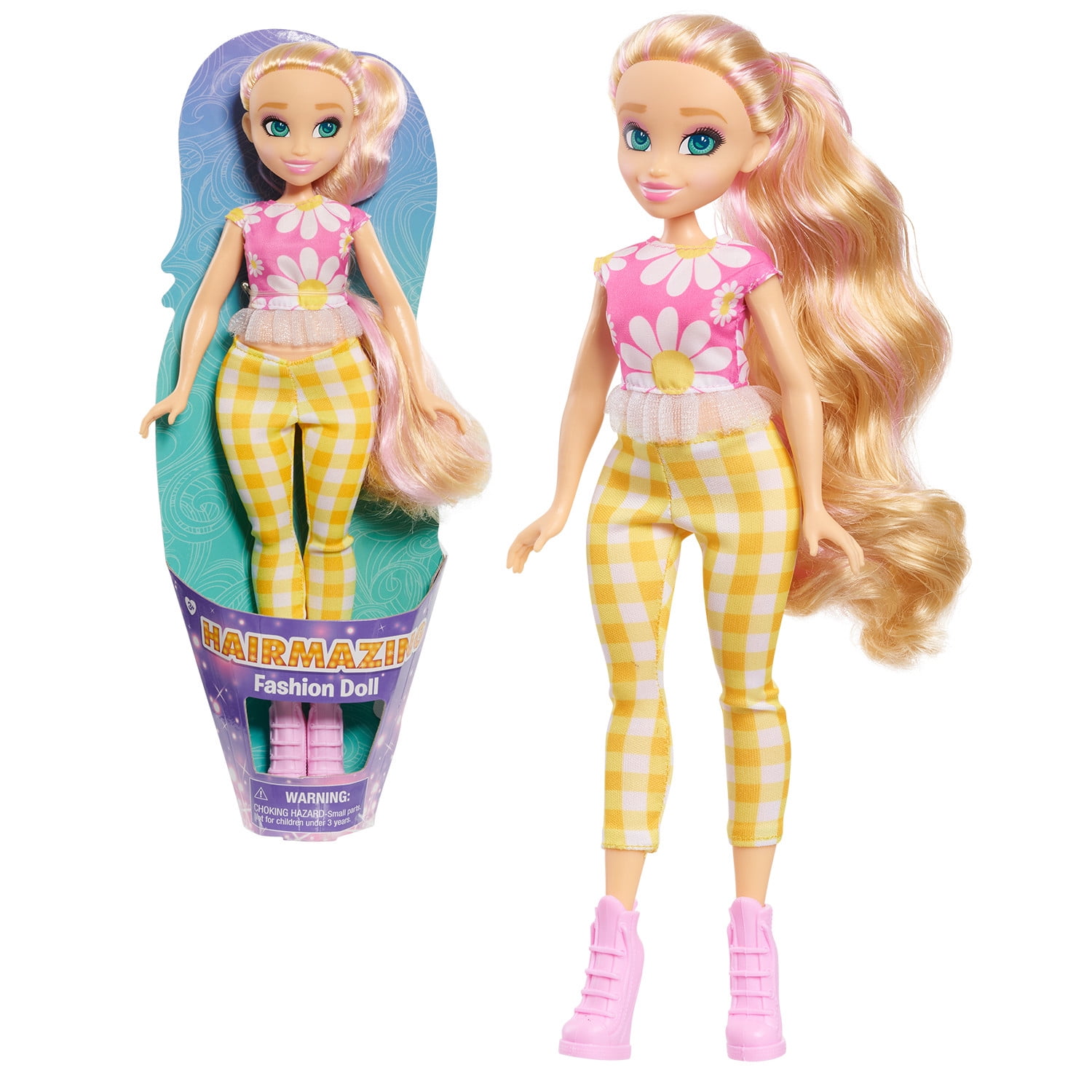 Hairmazing Fashion Forward Fashion Doll – Daisy Flower Top,  Kids Toys for Ages 3 Up, Gifts and Presents