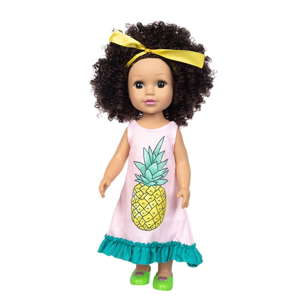 XWSHYW Juguetes para Niños Pequeños Muñeca Bonita de Pelo Rizado, Simulación de Muñeca Bonita de Pelo Rizado, Juguete para Bebé de 35Cm