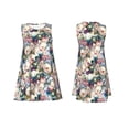 thumbnail image 7 of Honeii Colorful Flowers Print Women's Sleeveless Dress, Loose Fit Casual Dress for Women, Summer Fashion Dress, 7 of 7