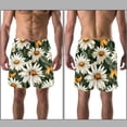 thumbnail image 3 of luoweisi Men's Beach Shorts Quick Dry Swim Trunks with Mesh Lining Daisy M, 3 of 5