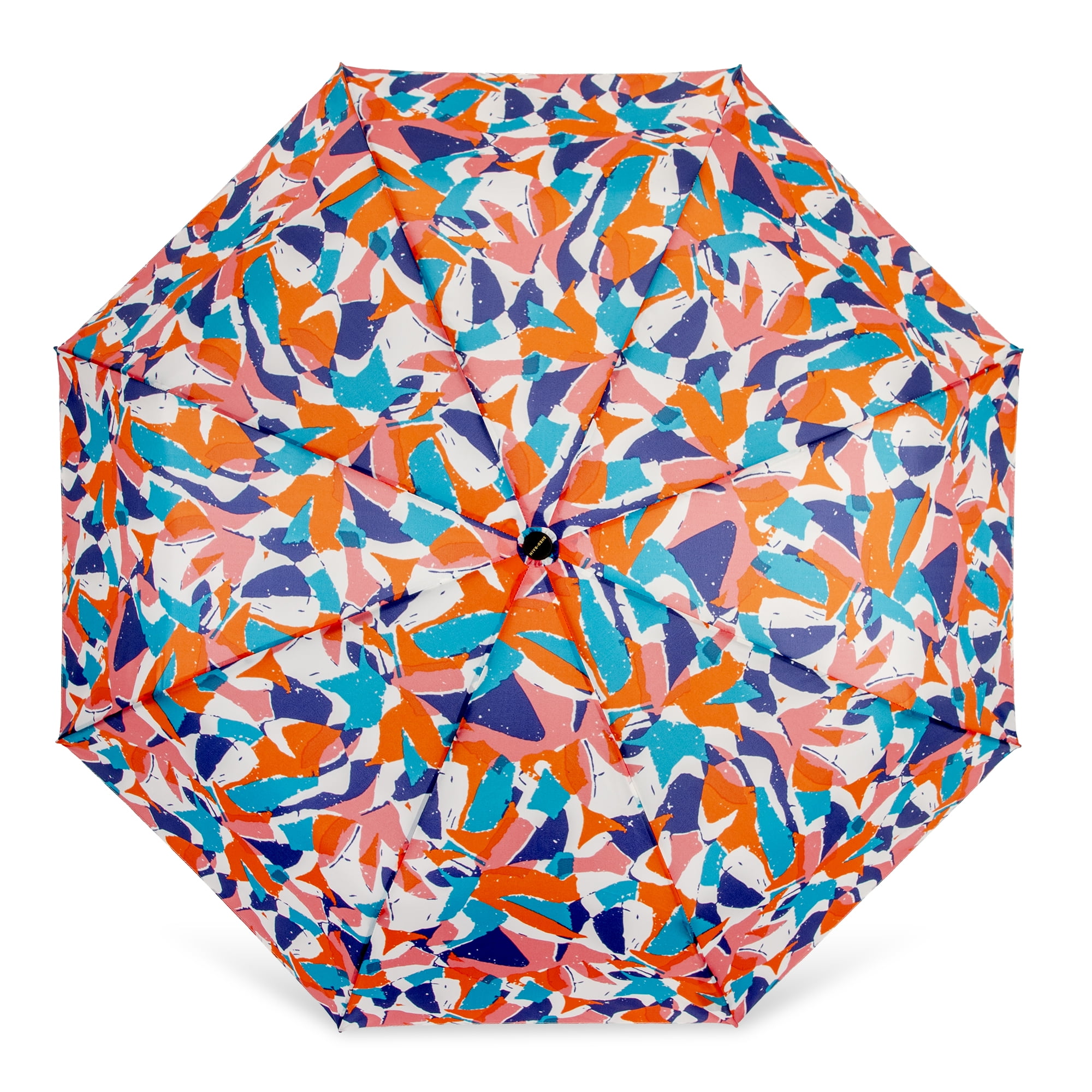 Canopi by ShedRain Sun+Rain Auto Open Auto Close 43" UPF 50+ Printed Rain Umbrella - Multi Color Geo