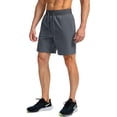 thumbnail image 2 of PUZTLOY Men's Running Shorts with Zipper Pockets Lightweight Quick Dry Basketball Gym Workout Athletic Shorts Grey S-3XL, 2 of 10
