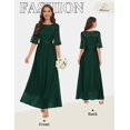 thumbnail image 2 of Vestido de noche Wedtrend vestido largo de chifón verde oscuro 3XL para mujer, 2 of 6
