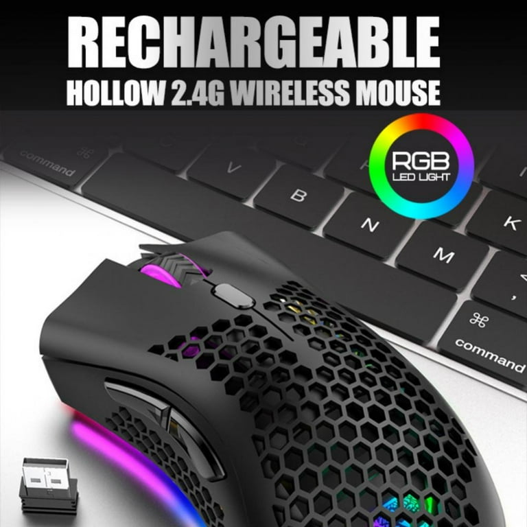 KUIYN 383 Ultralight Wired Gaming Mouse, Lightweight Honeycomb Shell, 4 RGB  Breathing Backlit Mice, 4 Adjustable DPI, USB Optical Mice, Kids and Teen