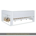 thumbnail image 6 of Wooden Full Size DayBed with 2 Drawers, DayBed with Storage Shelf and USB Charging Ports,White, 6 of 13