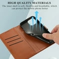 thumbnail image 5 of Case for MOTO G34 Mobile phone protective case with card holder, flip cover protective case, shockproof TPU inner shell, full body leather protective case, 5 of 6