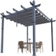 thumbnail image 4 of Gray 10x13 ft outdoor metal gazebo con retractable awning y uv resistance, 4 of 7
