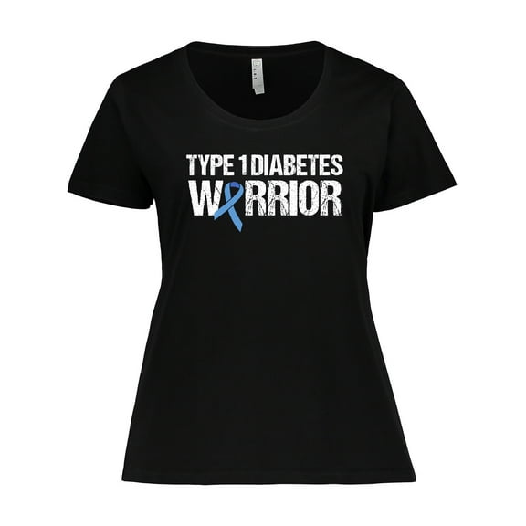 Inktastic Type 1 Diabetes Warrior Women's Plus Size T-Shirt