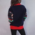 thumbnail image 4 of Chandail de Noël Mode Femme Flocon de Neige Tricoté Col Rond Manches Longues Chandail-Over Hiver Confortable Décontracté, 4 of 9