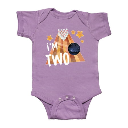 

Inktastic I m Two Bowling Ball and Pins 2nd Birthday Gift Baby Boy or Baby Girl Bodysuit