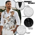 thumbnail image 6 of Yuyamidu Camo Hunting Men's Suit Vest Slim Fit Business Formal V-neck Waistcoat Size M Wood Casual Dress for Wedding Party Tuxedo, 6 of 7