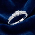 thumbnail image 3 of Pompeii 1/2ct Three Stone Round Diamond Engagement Ring 14K White Gold (H,SI2), 3 of 4