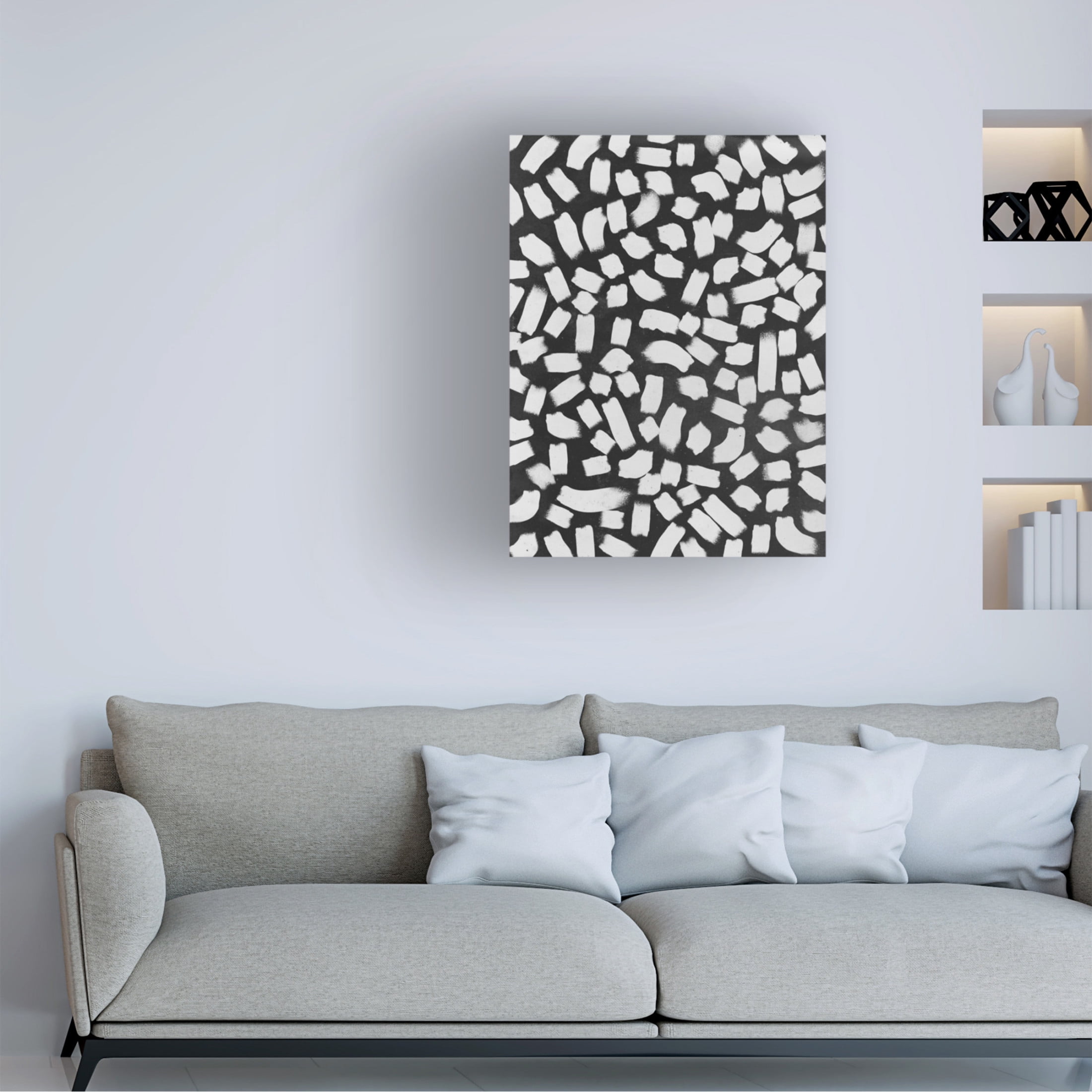 Canvas Wall Art - Treechild 'Shabby Brush Strokes Pattern' Wall Art for Living Room, Bedroom, or Office D?cor by Trademark Fine Art - 18 x 24 Inches