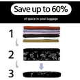 thumbnail image 5 of 6 Pcs Compression Packing Cubes Waterproof Suitcase Travel Bag Luggage Backpack Organizer Travel Cubes for Packing-Black Mushroom, 5 of 6