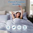 thumbnail image 6 of LammaLoe Duvet Cover California King Size, Soft Prewashed 3-Piece Duvet Cover Bedding Set with Pillow Shams, Ice Blue, 6 of 8