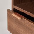 thumbnail image 6 of Leumius Nightstands Set of 2 with Drawer and Open Storage,Modern Bedroom Bedside End Tables for Living Room Home Decor,Walnut, 6 of 8
