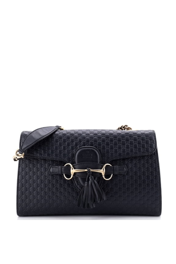 Pre-Owned Emily Chain Flap Bag Microguccissima Leather Medium By Rebag