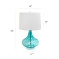 thumbnail image 3 of Mod Lighting and Decor Draping Glass Table Lamp with Tapered Shade - 24" - Blue and White, 3 of 4