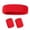 Red, variant on Sylvtty 3-Piece Sports Sweatband Set – Adjustable Headband & Wristbands, Soft Terry Cloth for Gym, Cycling, HIIT – Lightweight & Washable (Grey/Black/Blue)