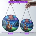 thumbnail image 5 of Happy New Year Devon Rex Family Cheer Winter Midnight Firework Stained Glass Suncatcher Cat Lover Kitten Owner Gifts Window Hanging Sign Decor - 02025, 5 of 5