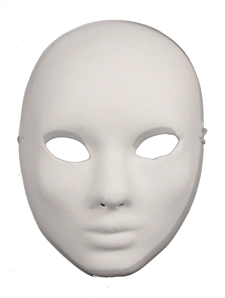 DIY Blank Paper Mache Mask For Women 