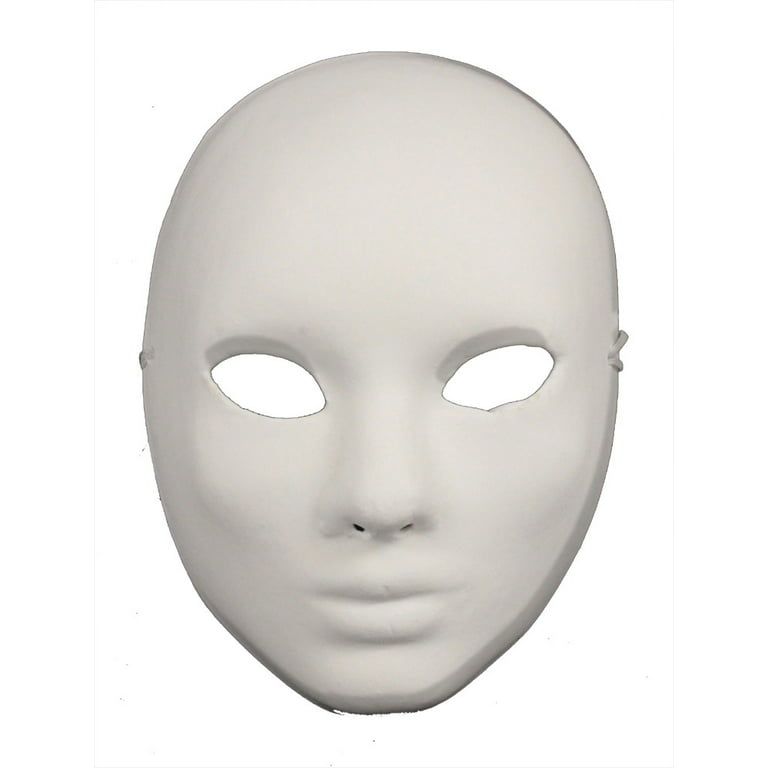  Glimin 50 Pcs Paper Mache Mask Paintable Mask White Craft Mask  DIY Full Face Mask White Plain Mask Paper Mache Mask White DIY Mask White  Craft Mask for Mardi Gras Decoration