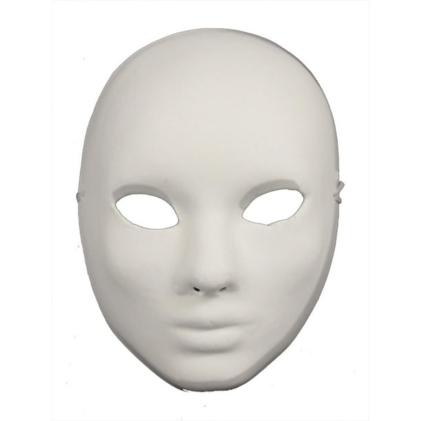 PAPER MACHE CRAFT MASK - Blank Masks - PLAIN WHITE - Walmart.com ...