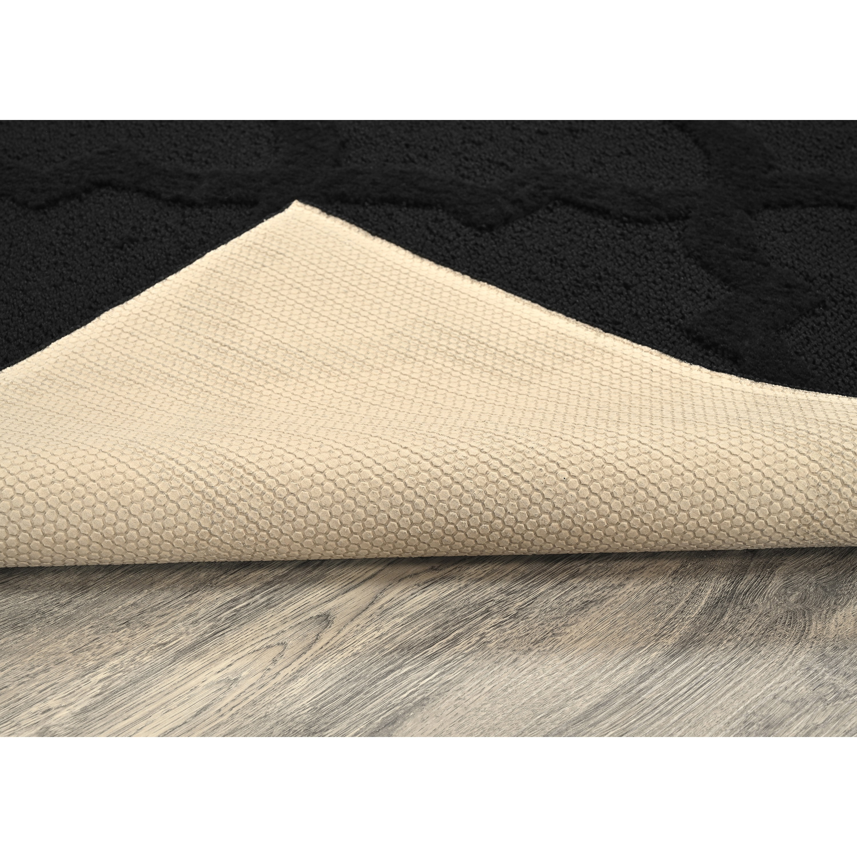 Garland Rug Quatro Polypropylene Black Indoor Area Rug, 7'6" x 9'6"