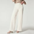 thumbnail image 2 of New Wide Leg Jeans For Women Seamed Front Wide Leg Jeans Solid Color Casual Fashion Trousers, 2 of 5