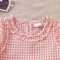 thumbnail image 7 of Toddler Baby Girl 2Pcs Summer Plaid Outfit Sleeveless Ruffle Peplum Tank Top & Shorts Set, 7 of 7