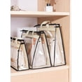 thumbnail image 4 of Handbag Storage, Handbag Organizer Dust Cover Bag Transparent Anti-dust Purse Storage Bag for Hanging Closet with Zipper and Handle Space-Saving Storage Bag, 4 of 8