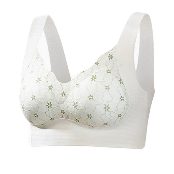Bras for Older Women, Seamless Wire-Free Push-Up Bra, Ultimate Lift Bra Women's Bras White 38