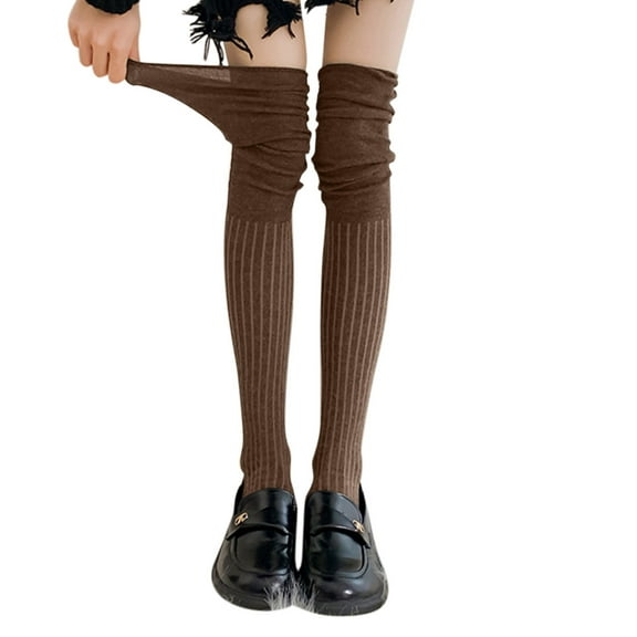 Compression Stockings for Women Wide Calf – Plus Size Nursing Support Hose Women Solid Knitted Cotton Stocking Thigh Long Warmers Knee Socks Over Extra Socks