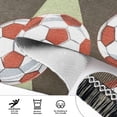 thumbnail image 4 of Football and Soccer Runner Area Rug 2x6 Soft Non-Slip Washable Bedside Carpet for Hallway Bedroom Living Room Home Decor, 4 of 8