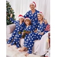 thumbnail image 2 of Ekouaer Christmas Family Matching Pajamas Long Sleeve Button Down Pj Set Festival Party Sleepwear, 2 of 5